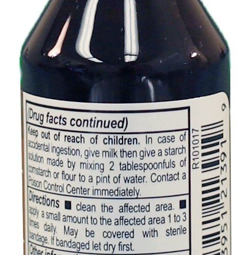 Humco Iodine Tincture Back Label