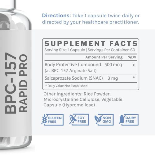 Infiniwell bpc 157 rapid pro 500mg ingredients