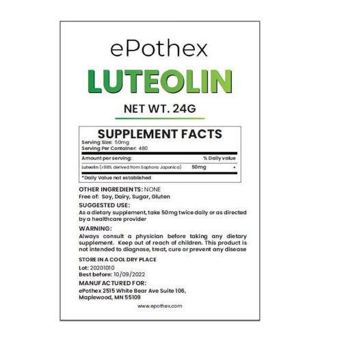 Luteolin Supplement Pure Powder