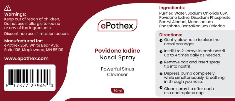 Povidone Iodine 1 percent label