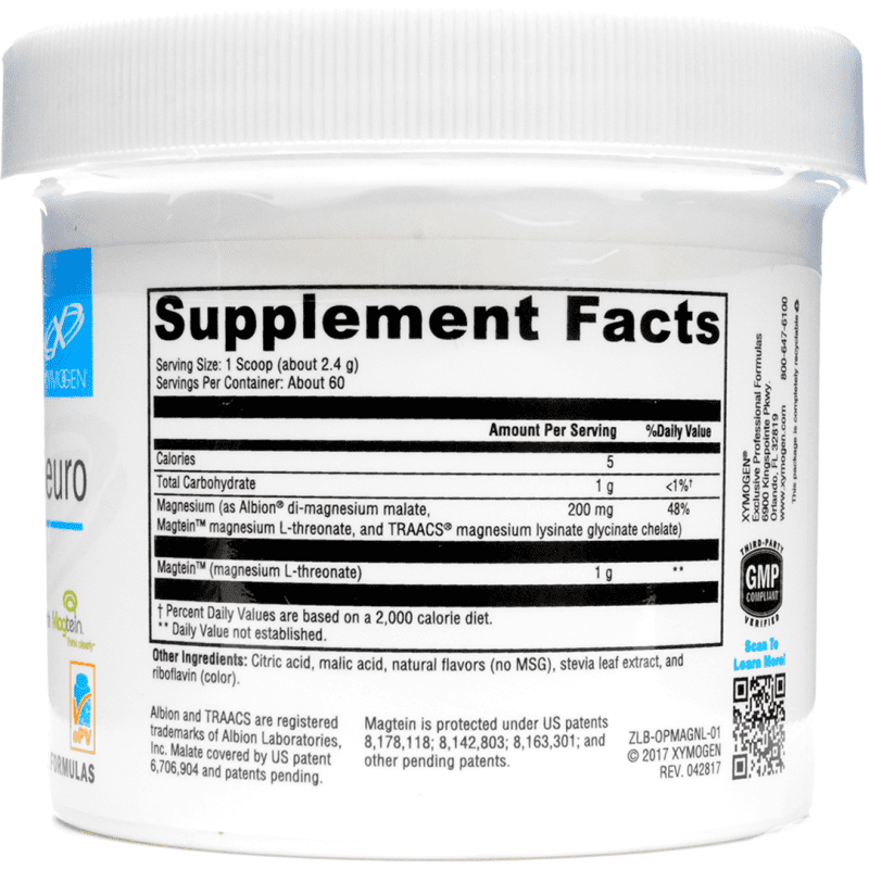 Xymogen Optimag Neuro Powder 60 Servings Ingredients